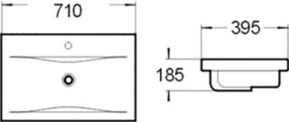 Мебельная раковина SantiLine SL-2101 (70) белый